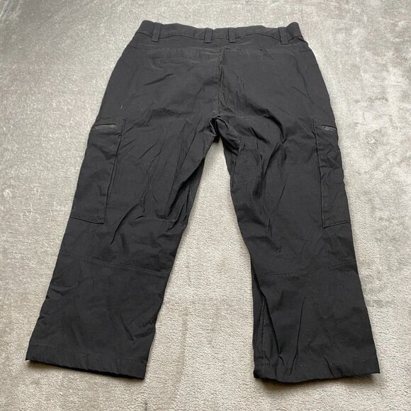WindRiver Capri Pants Women's 8 Black Nylon Stretch Zipper Cargo Pockets Outdoor - Picture 2 of 11